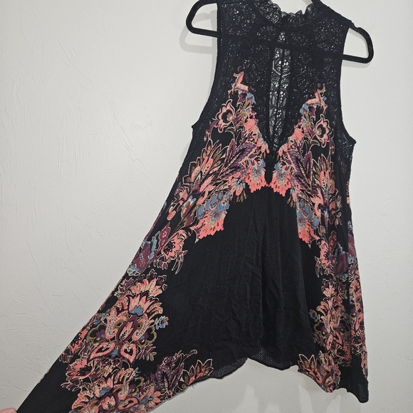 Intimately Free People Dress Womens Size Medium Marsha Lace Printed Fairygoth - Picture 4 of 12